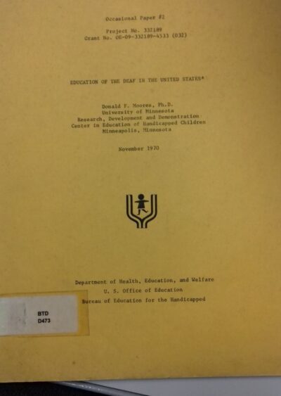 Education of the deaf in the united states