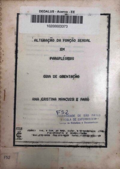 Alteração da função sexual em paraplégicos: guia de orientação