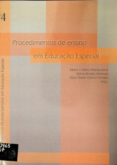 Perspectivas multidisciplinares em educação especial: procedimentos de ensino em educação especial