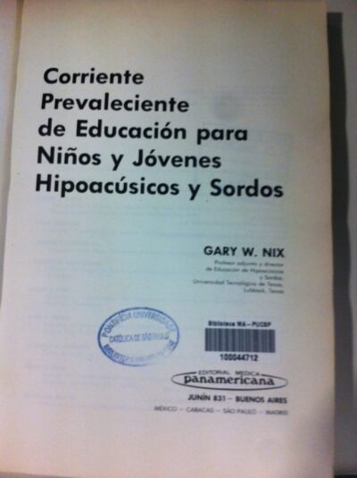 Corriente prevaleciente de educacion para ninos y jovenes hipoacusicos y sordos - Imagem 2