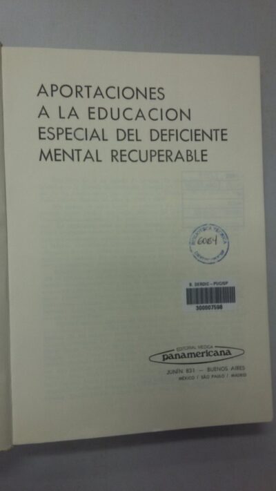 Aportaciones a la educación especial del deficiente mental recuperable. - Imagem 2
