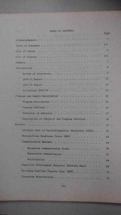 Evaluation of programs for hearing impaired children: report of 1972-73 - Imagem 7