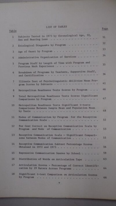 Evaluation of programs for hearing impaired children: report of 1972-73 - Imagem 9