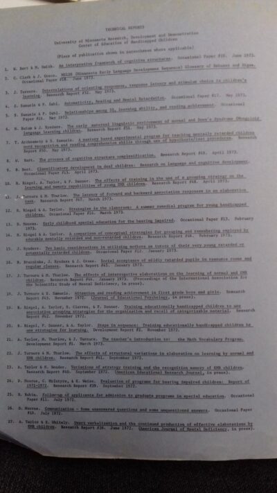 Evaluation of programs for hearing impaired children: report of 1971-72 - Imagem 2