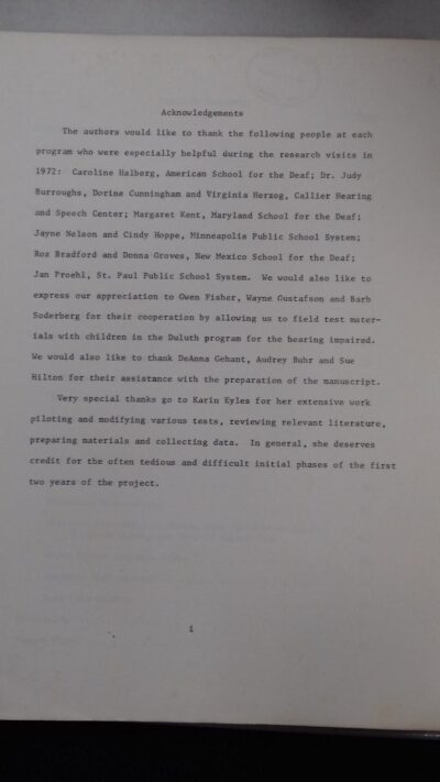 Evaluation of programs for hearing impaired children: report of 1971-72 - Imagem 5