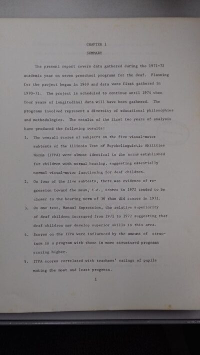 Evaluation of programs for hearing impaired children: report of 1971-72 - Imagem 11