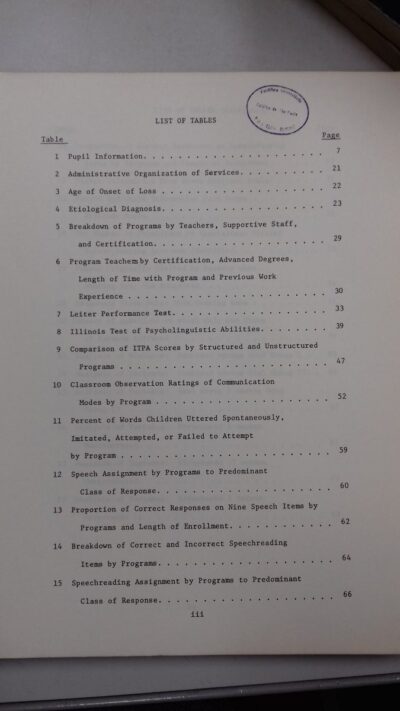 Evaluation of programs for hearing impaired children: report of 1970-71 - Imagem 7