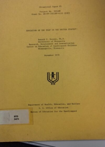 Education of the deaf in the united states