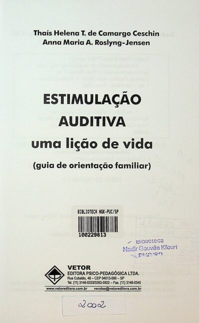 Estimulação auditiva: uma lição de vida (guia de orientação familiar) - Imagem 2