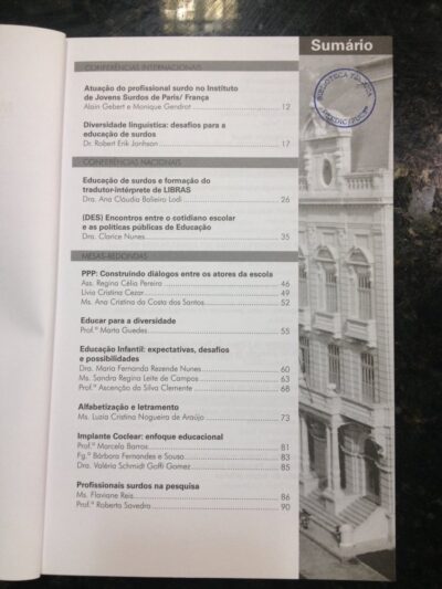 Anais do VIII Congresso internacional e XIV Seminário internacional do INES: múltiplos atores e saberes na educação de surdos - Imagem 4
