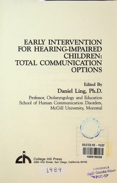 Early intervention for hearing-impaired children: total communication options - Imagem 2