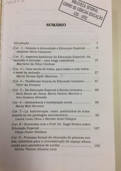 Educação especial: em direção a educação inclusiva