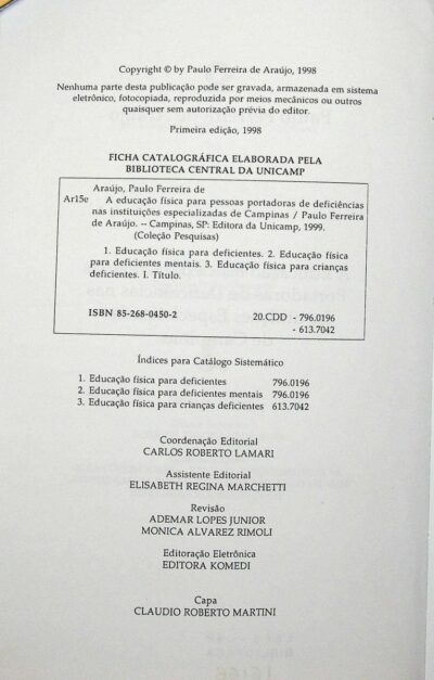 A educação física para pessoas portadoras de deficiências nas instituições especializadas de Campinas - Imagem 3