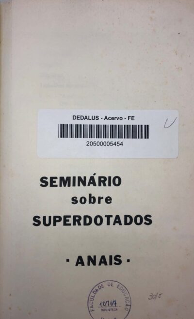 Anais do  Seminário sobre Superdotados - Imagem 2