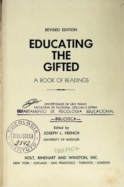 Educating the gifted: a book of readings - Imagem 2