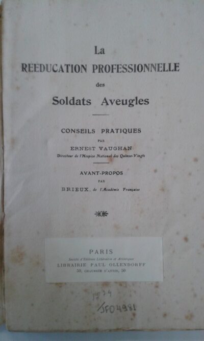 La rééducation professionnelle des soldats aveugles - Imagem 2