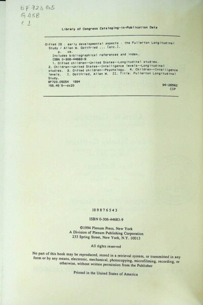 Gifted IQ: early developmental aspects - the Fullerton Longitudinal Study - Imagem 3