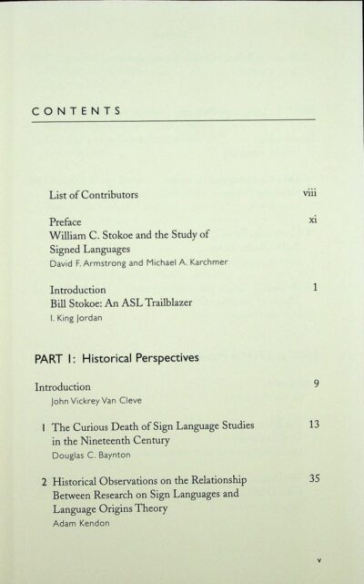 The study of signed languages: essays in honor of William C. Stokoe - Imagem 4