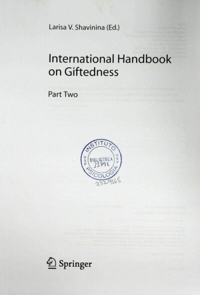 International handbook on giftedness: vol. 2 - Imagem 2