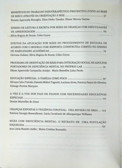 Perspectivas multidisciplinares em educação especial: o papel da família junto ao portador de necessidades especiais - Imagem 5