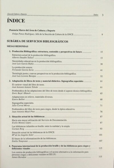 Actas del Congreso Estatal sobre Prestación de Servicios para Personas Ciegas y Deficientes Visuales: area de cultura y desportes - Imagem 4
