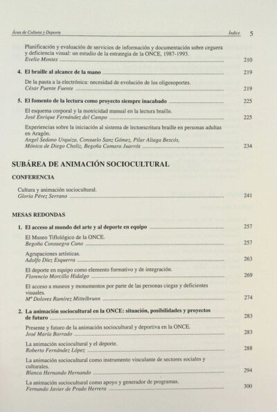 Actas del Congreso Estatal sobre Prestación de Servicios para Personas Ciegas y Deficientes Visuales: area de cultura y desportes - Imagem 6