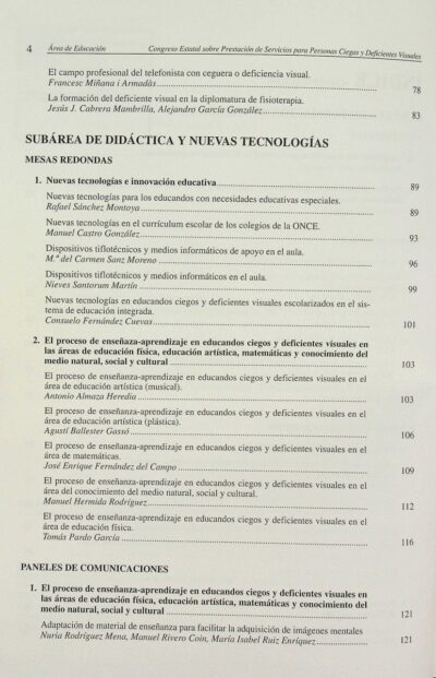 Actas del Congreso Estatal sobre Prestación de Servicios para Personas Ciegas y Deficientes Visuales: area de educación 2 - Imagem 5