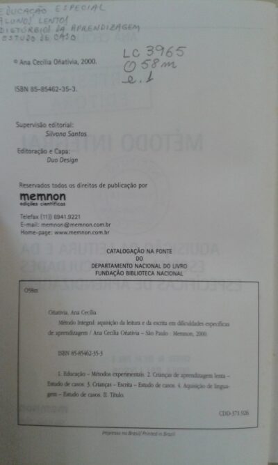 Método integral: aquisição da leitura e da escrita em dificuldades específicas de aprendizagem - Imagem 2
