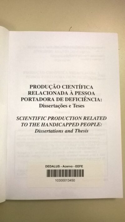 Produção científica relacionada a pessoa portadora de deficiência dissertações e teses - Imagem 2