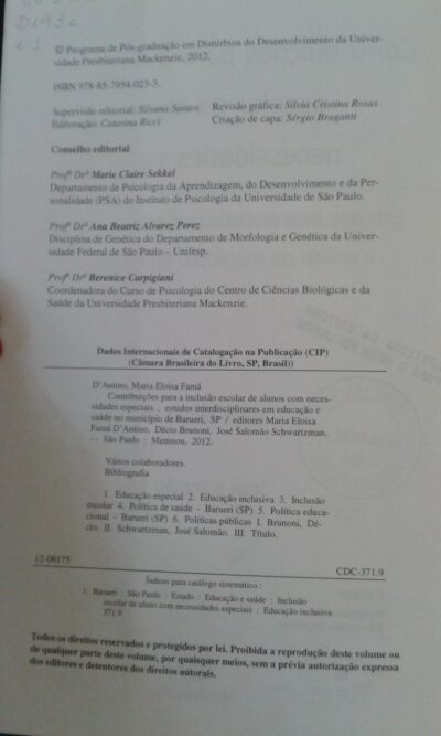 Contribuições para a inclusão escolar de alunos com necessidades especiais: estudos interdisciplinares em educação e saúde no município de Barueri - Imagem 2