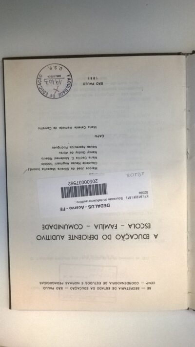 Educação do deficiente auditivo: escola, familia, comunidade - Imagem 2