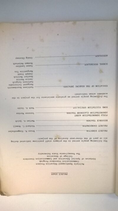 A handbook on the education of mutiply handicapped, hearing impaired children - Imagem 3