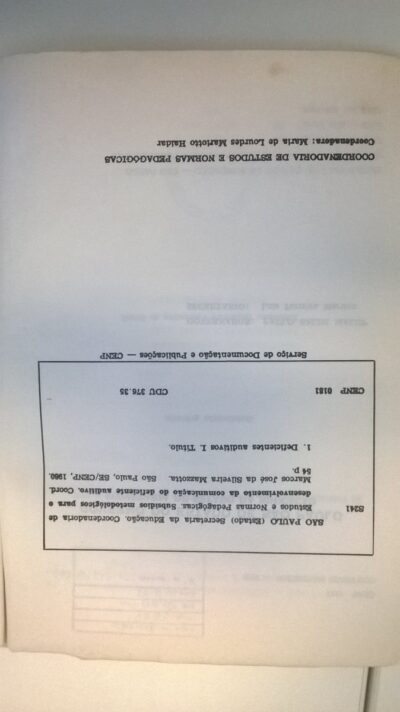Subsídios metodológicos para o desenvolvimento da comunicação do deficiente auditivo - Imagem 3