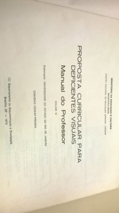 Proposta curricular para deficientes visuais: manual do professor - Imagem 4