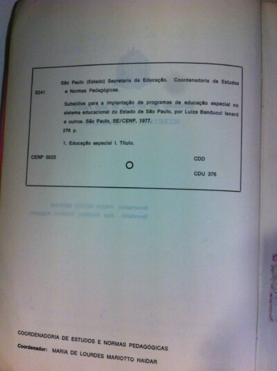 Subsídios para a implantação de programas de educação especial no sistema educacional do Estado de São Paulo - Imagem 2