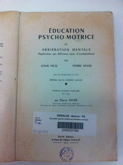 Éducation psycho-motrice et arriération mentale: aplication aux differents types d'inadaptations - Imagem 3