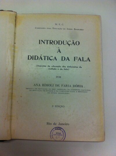 Introdução à didática da fala: aspectos da educação dos deficientes da audição e da fala - Imagem 2