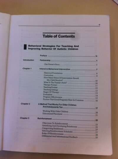 A work in progress: behavior management strategies and a curriculum for intensive behavioral treatment of autism - Imagem 3