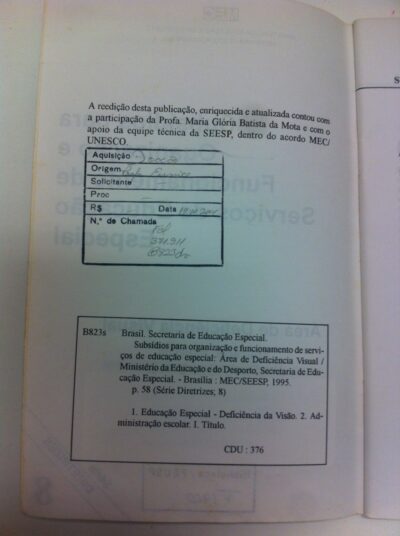 Subsídios para organização e funcionamento de serviços de educação especial: área da deficiência visual - Imagem 3