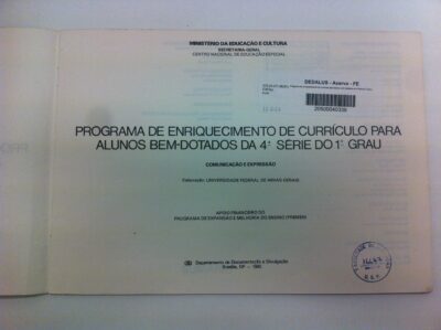 Programa de enriquecimento de currículo para alunos bem-dotados da 4ª série: comunicação e expressão - Imagem 3