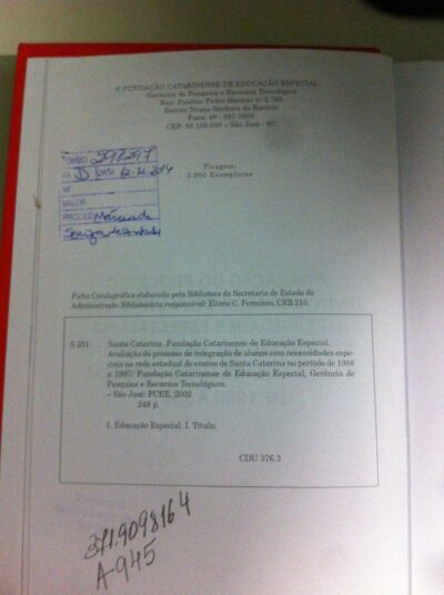 Avaliação do processo de integração de alunos com necessidades especiais na rede estadual de ensino de Santa Catarina no período de 1988 a 1997 - Imagem 3