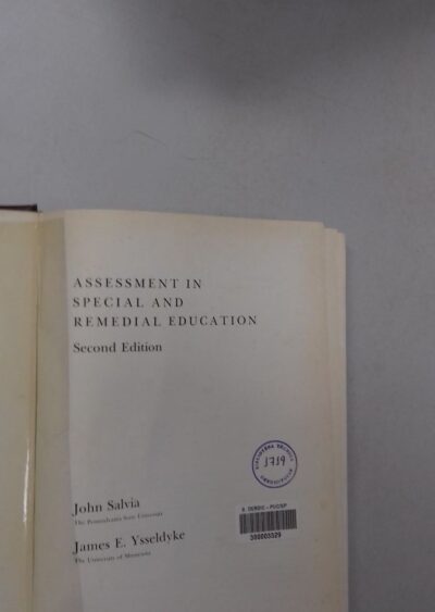 Assessment in special and remedial education