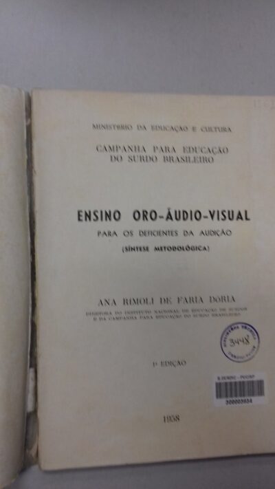Ensino oro - audio - visual: para os deficientes da audicao - sintese metodologica - Imagem 2