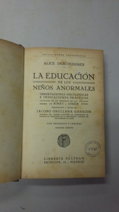 La educación de los niños anormales: observaciones psicológicas e indicaciones prácticas - Imagem 2