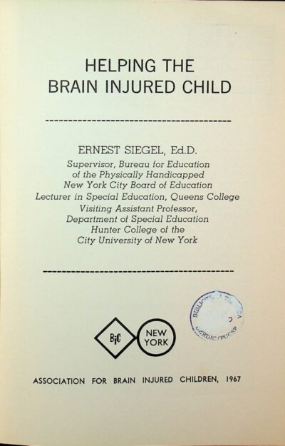 Helping the brain injured child: a handbook for parents - Imagem 2