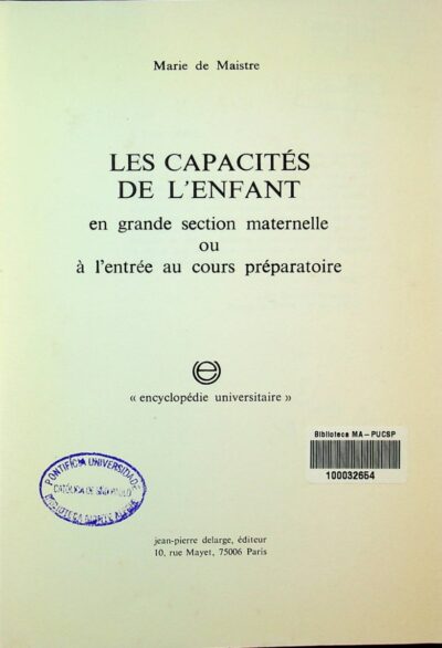 Les capacites de l'enfant: en grande section maternelle ou a l'entree au cours preparatoire - Imagem 2