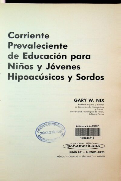 Corriente prevaleciente de educacion para ninos y jovenes hipoacusicos y sordos  - Imagem 2
