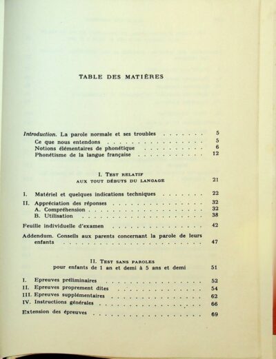 Langage oral et ecrit: II epreuves sensorielles et tests de langage appreciation de l'etal du language - Imagem 3