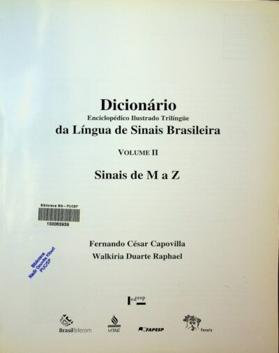 Dicionário enciclopédico ilustrado trilíngue da língua de sinais brasileira Vol II - Imagem 2