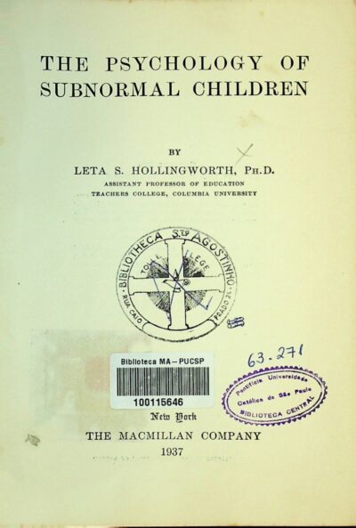 The psychology of subnormal children - Imagem 2